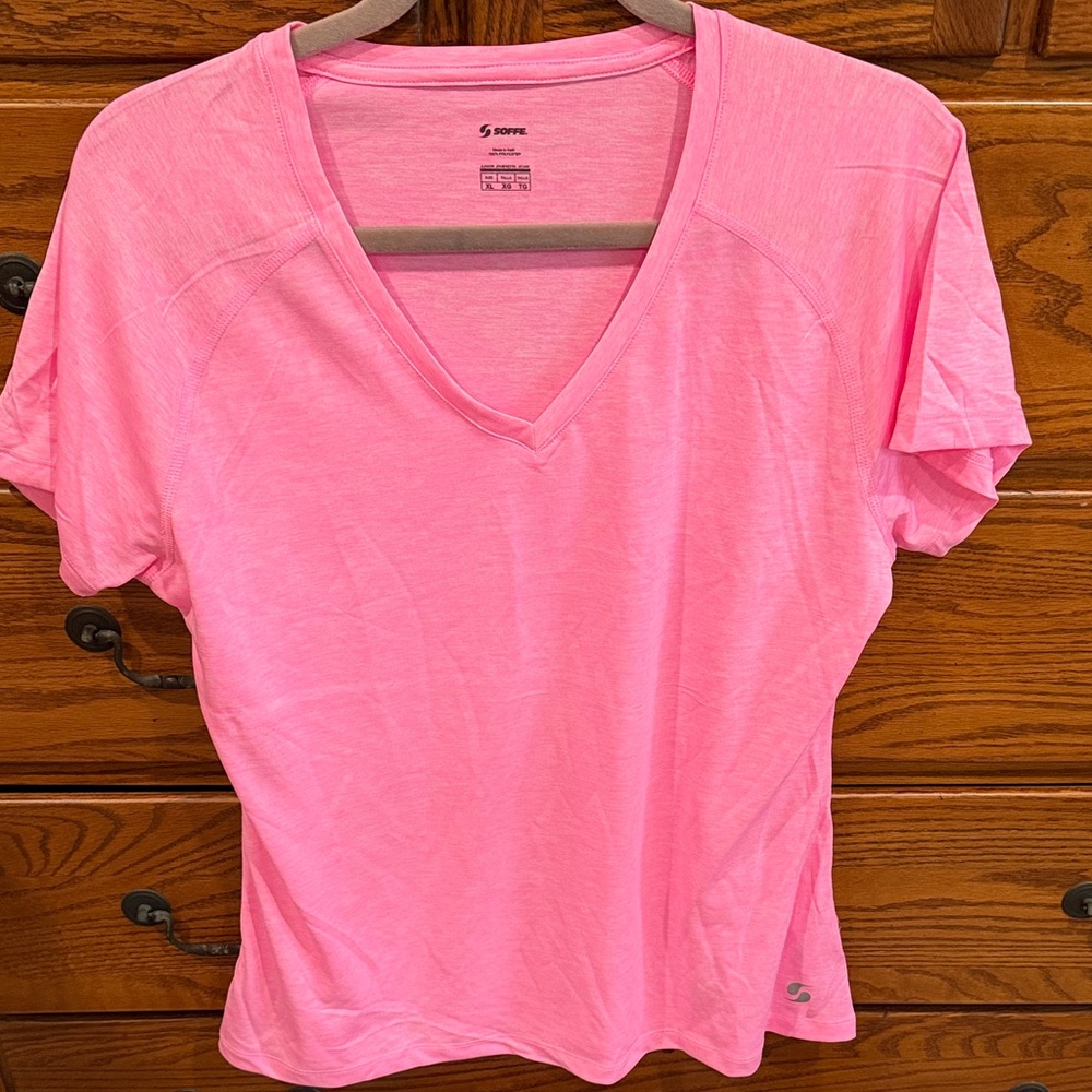 Soffe Women's Bright Pink Short Sleeve Tee